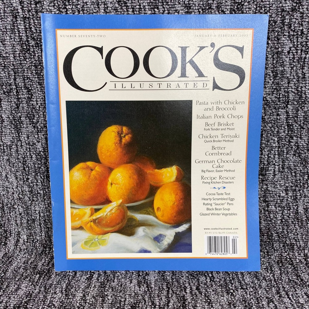 Cooks Illustrated Magazine Jan Feb 2005 Number 72 Orange Recipes Cooking Journal